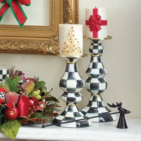 Courtly Check Large Pillar Candlestick