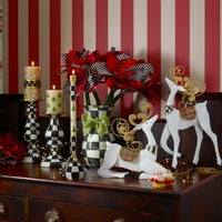Courtly Check Large Pillar Candlestick
