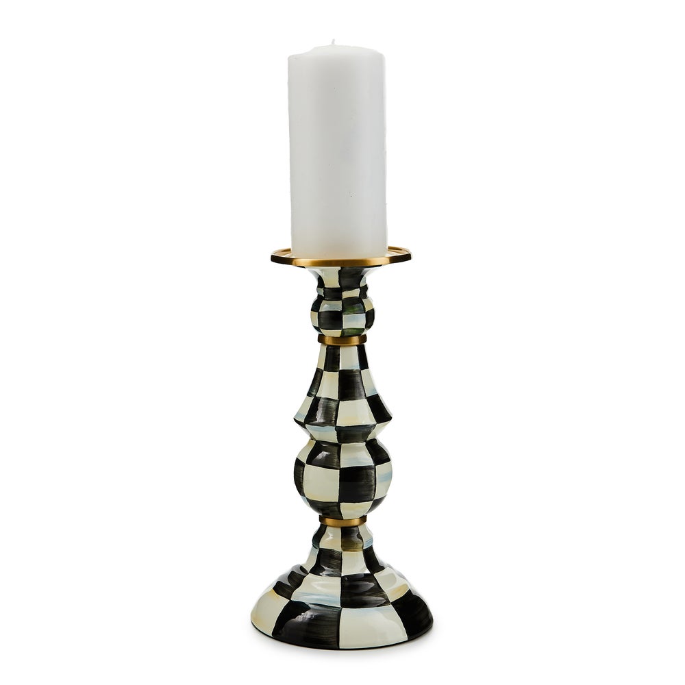 Enamel Pillar Candlestick Holder - Courtly Check, Large mackenzie-childs Panama imagen 1