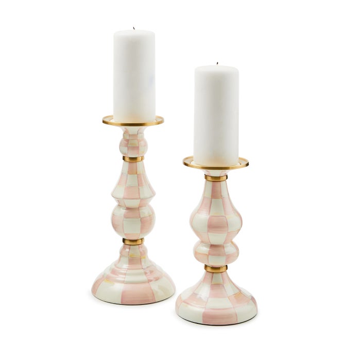 Rosy Check Large Pillar Candlestick image number 2