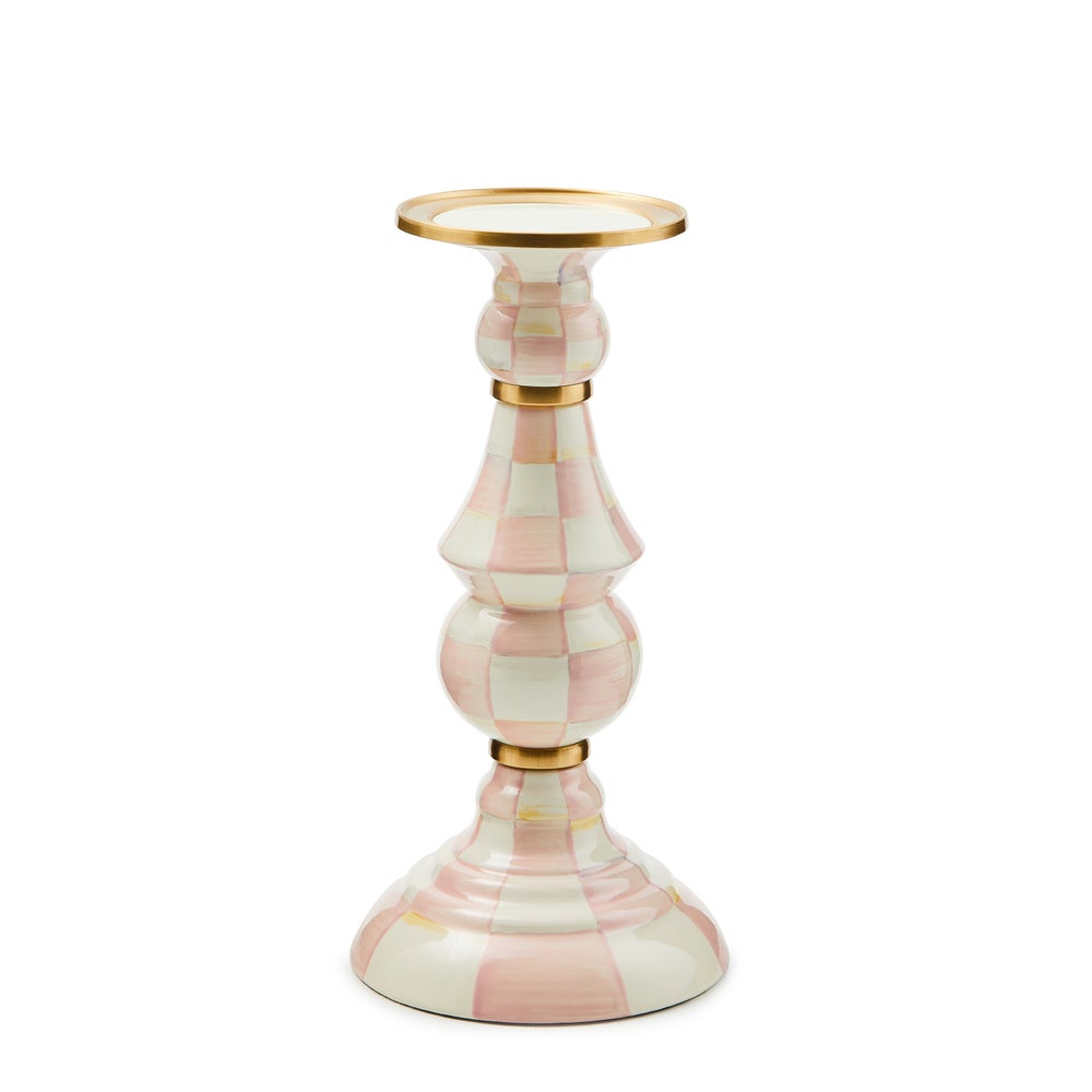 Enamel Pillar Candlestick Holder - Rosy Check, Large mackenzie-childs Panama imagen 1