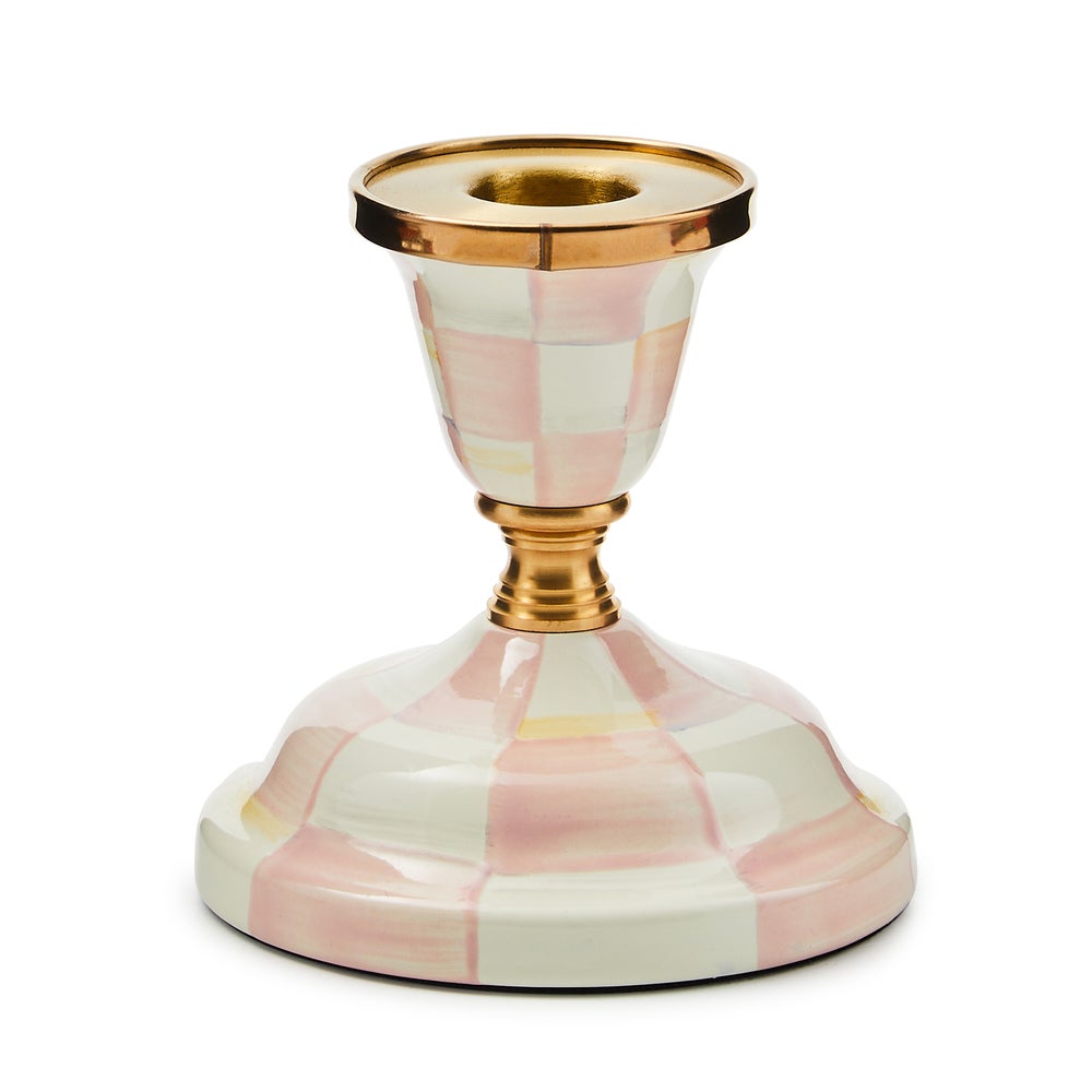 Enamel Dinner Candlestick Holder - Rosy Check, Short mackenzie-childs Panama imagen 1