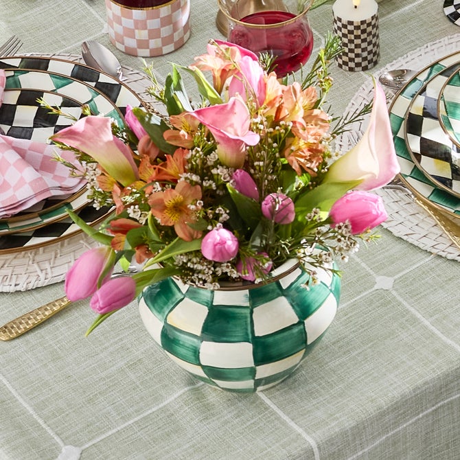 Emerald Check Vase image number 1
