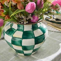 Emerald Check Vase