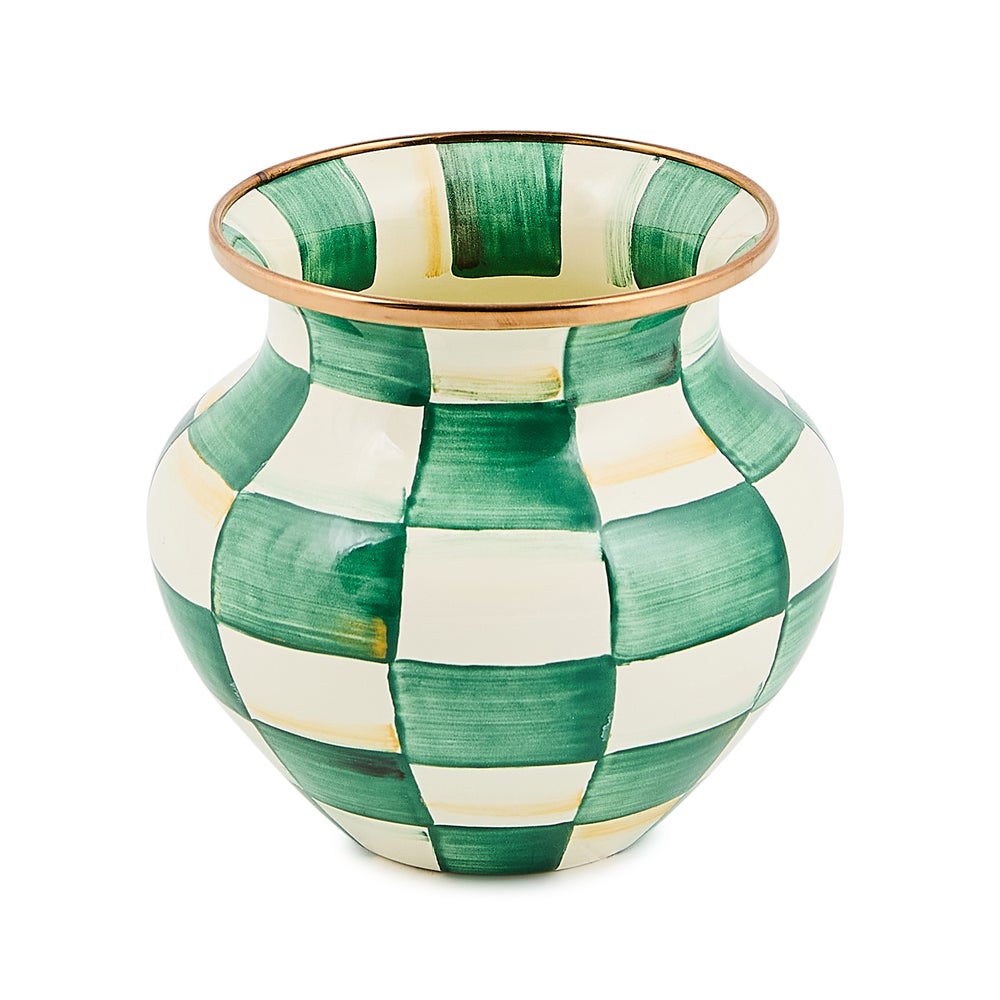 Emerald Check Vase mackenzie-childs Panama imagen 1