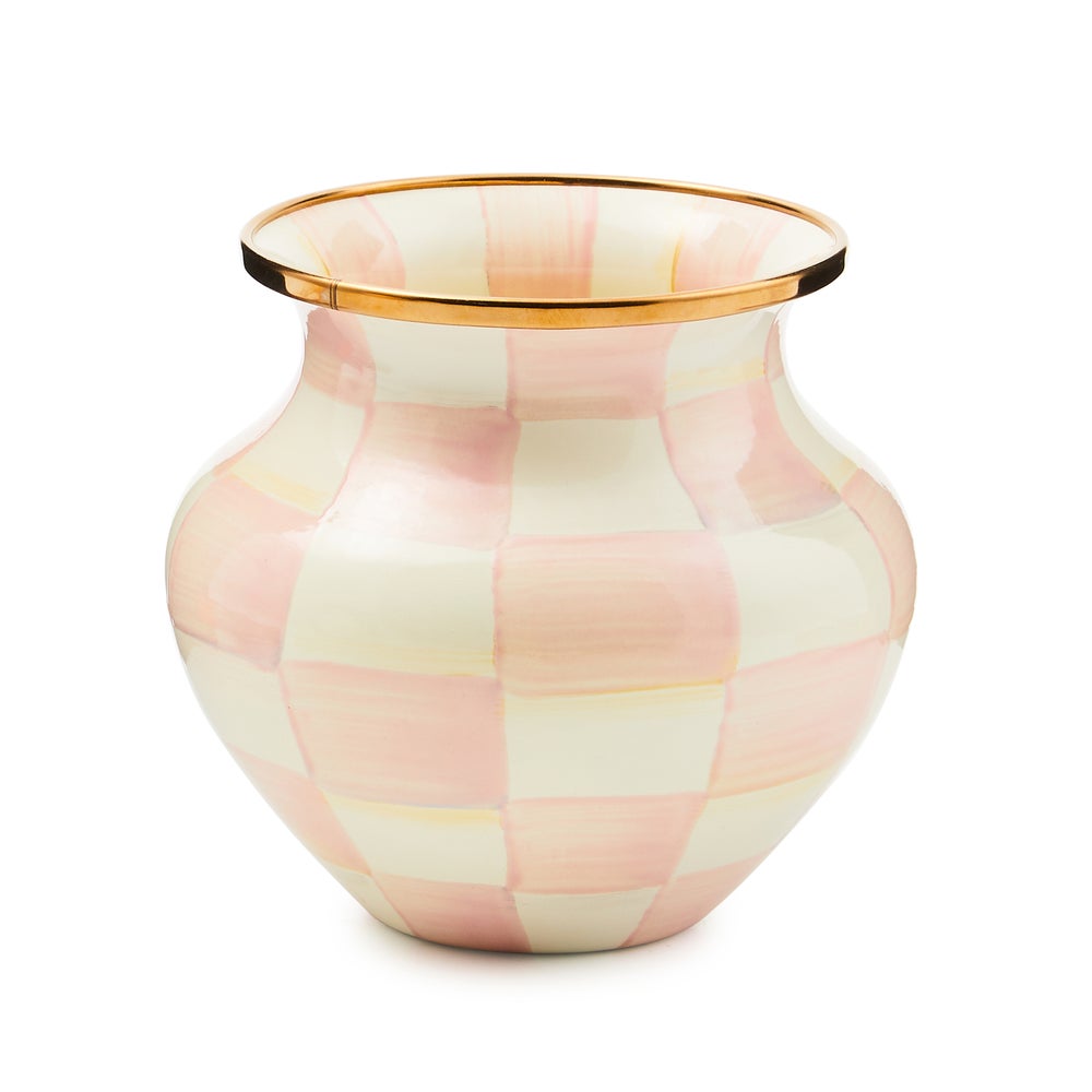 Enamel Small Vase - Rosy Check mackenzie-childs Panama imagen 1