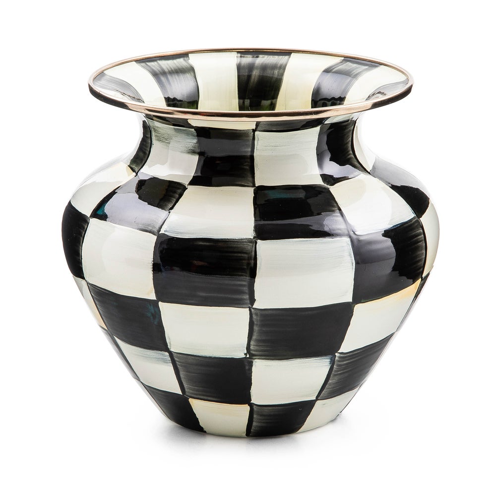 Check Enamel Large Vase - Courtly Check mackenzie-childs Panama imagen 1