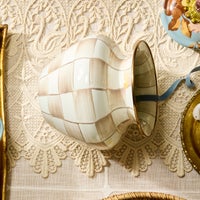 Mocha Check Large Vase