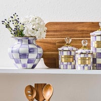 Violet Check Large Vase