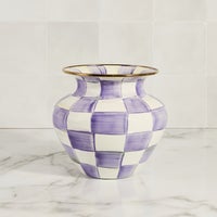 Violet Check Large Vase