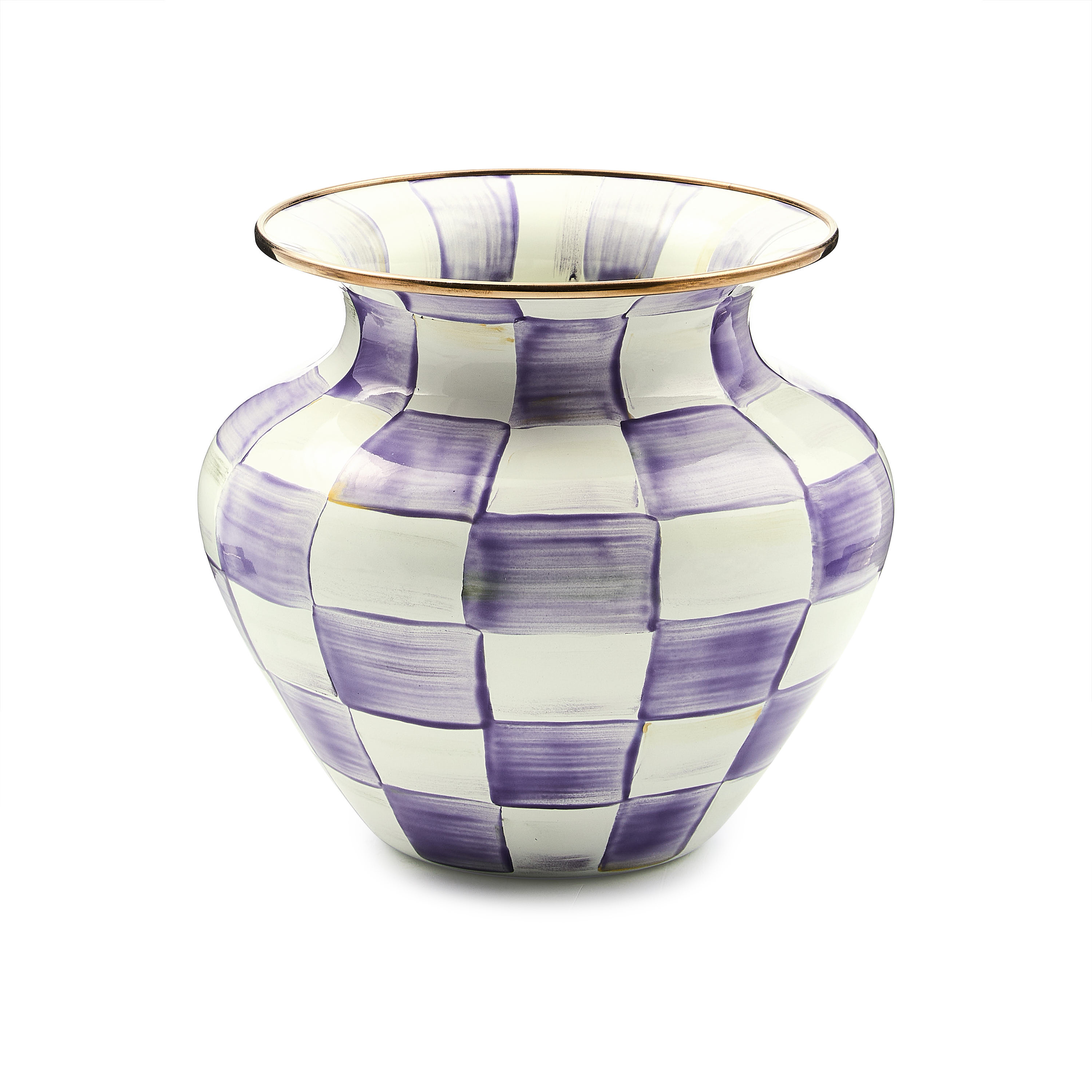 Violet Check Large Vase