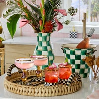 Emerald Check Tall Vase