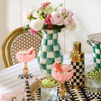 Emerald Check Tall Vase