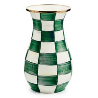 Emerald Check Tall Vase
