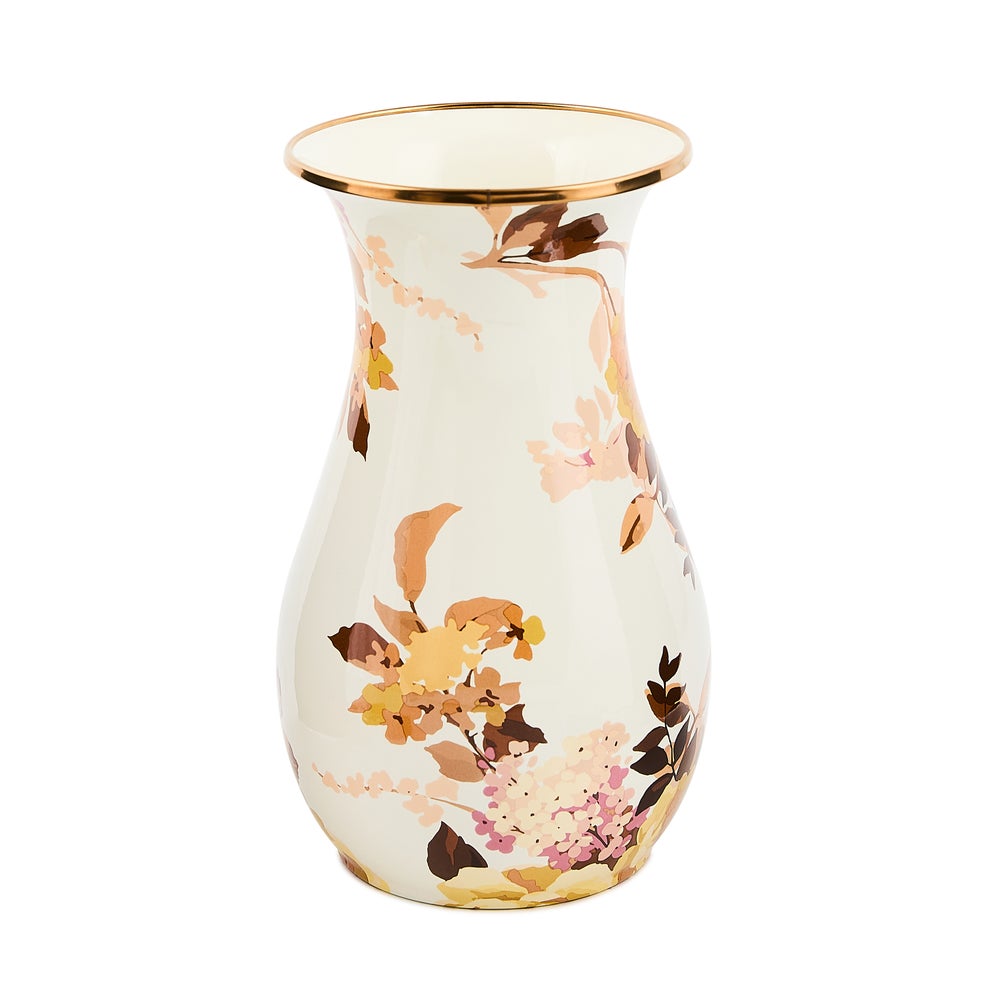 Enamel Tall Vase - Wild Rose White mackenzie-childs Panama imagen 1
