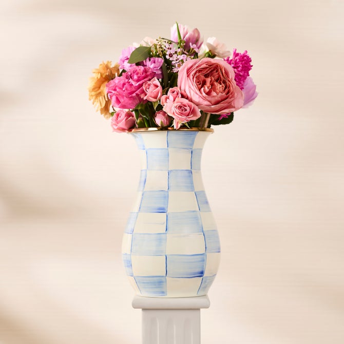 Sky Check Tall Vase image number 2