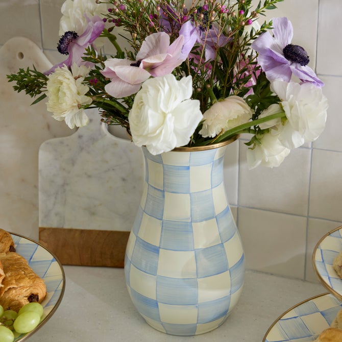 Sky Check Tall Vase image number 3