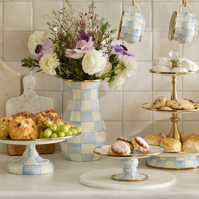 Sky Check Tall Vase image number 4