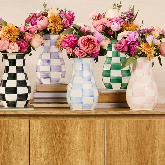 Sky Check Tall Vase image number 5