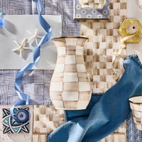 Mocha Check Tall Vase