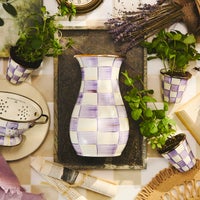 Violet Check Tall Vase
