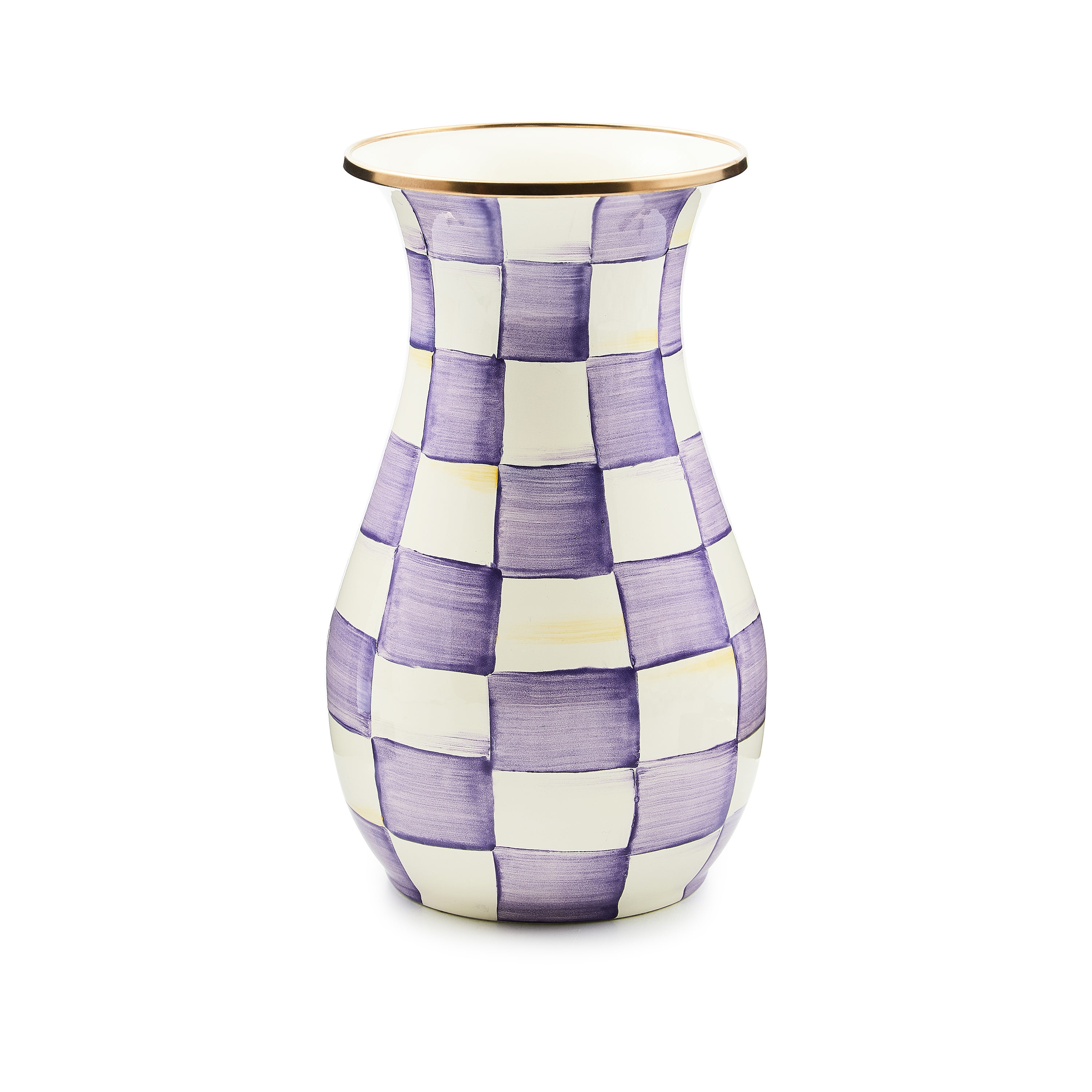 Violet Check Tall Vase