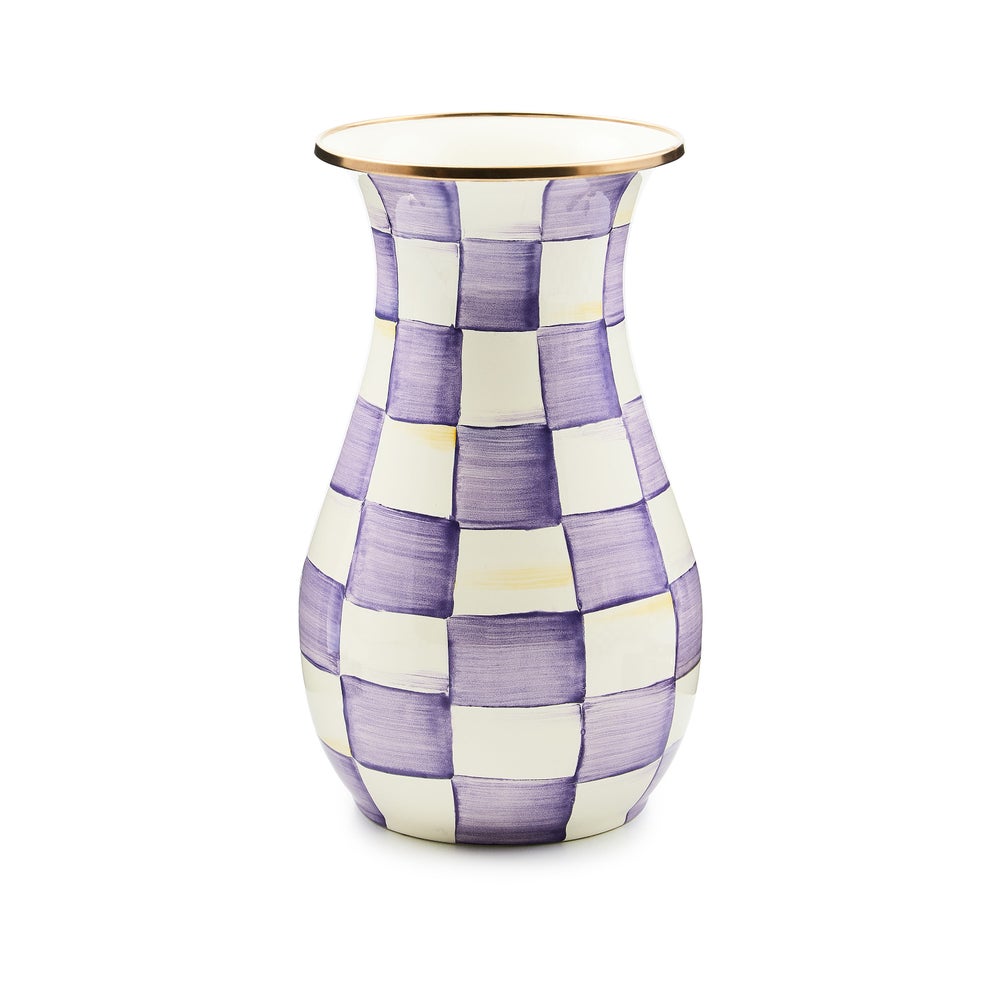 Violet Check Tall Vase mackenzie-childs Panama imagen 1