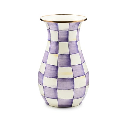 Violet Check Tall Vase
