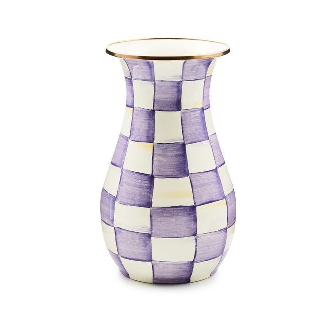 Violet Check Tall Vase image number 0