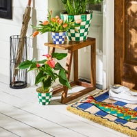 Emerald Check Small Garden Pot