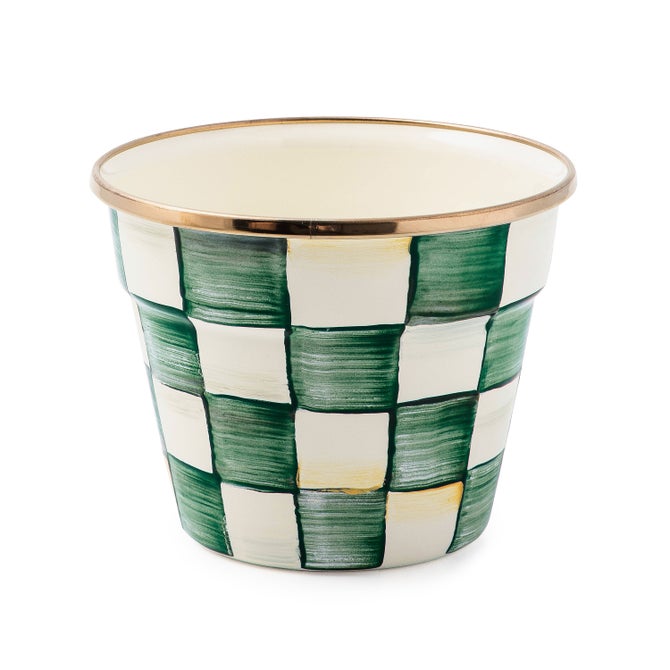Emerald Check Small Garden Pot image number 0