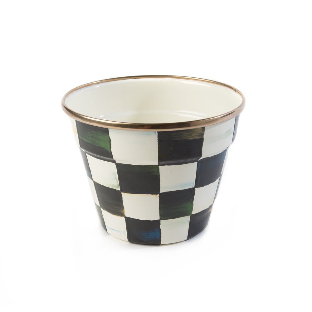 Enamel Check Small Garden Pot - Courtly Check mackenzie-childs Panama imagen 1