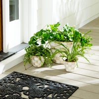 Mocha Check Small Garden Pot