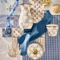 Mocha Check Small Garden Pot