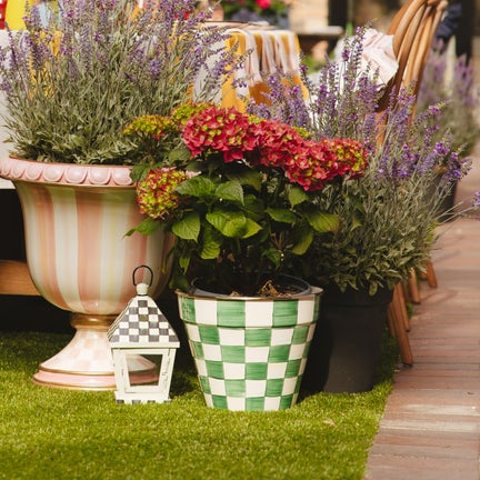 Emerald Check Extra Large Garden Pot