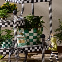 Emerald Check Extra Large Garden Pot