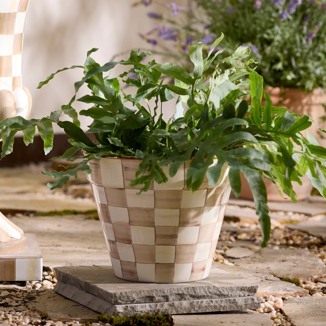 Mocha Check Extra Large Garden Pot image number 2