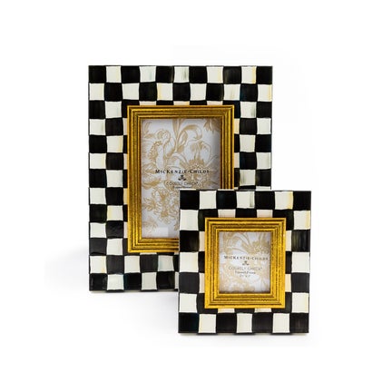 Courtly Check Enamel Frames, Set of 2