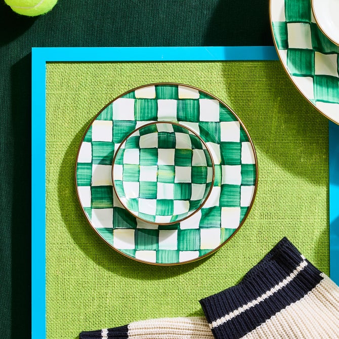 Emerald Check Relish Dish image number 1