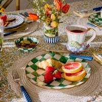 Emerald Check Relish Dish