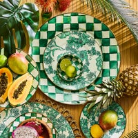 Emerald Check Relish Dish