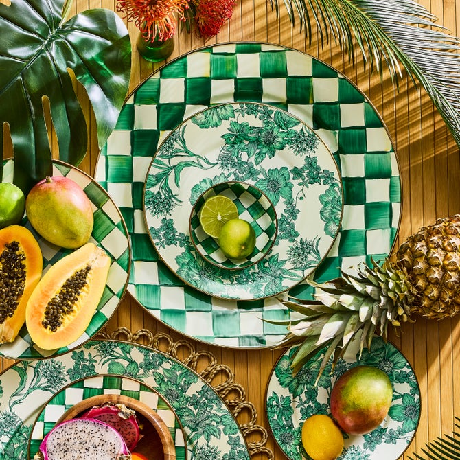 Emerald Check Relish Dish image number 3