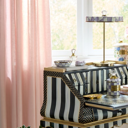 Violet Check Relish Dish