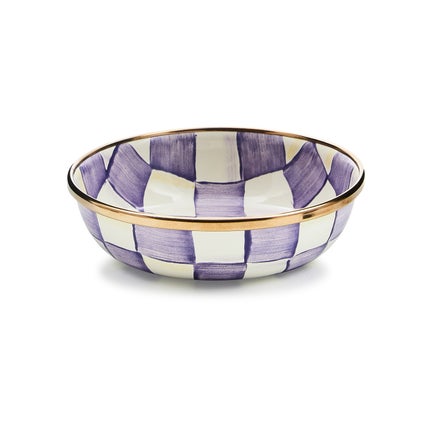 Violet Check Relish Dish