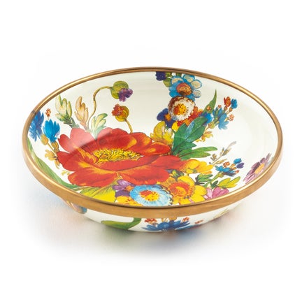 White Flower Market Dipping Bowl