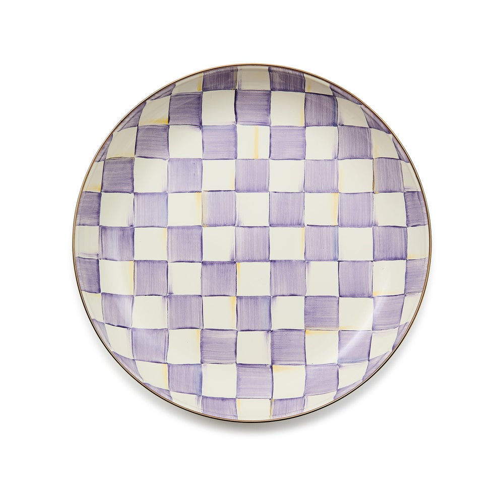Violet Check Abundant Bowl mackenzie-childs Panama imagen 1