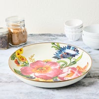 White Flower Market Abundant Bowl