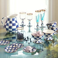 Royal Check Appetizer Plates, Set of 4