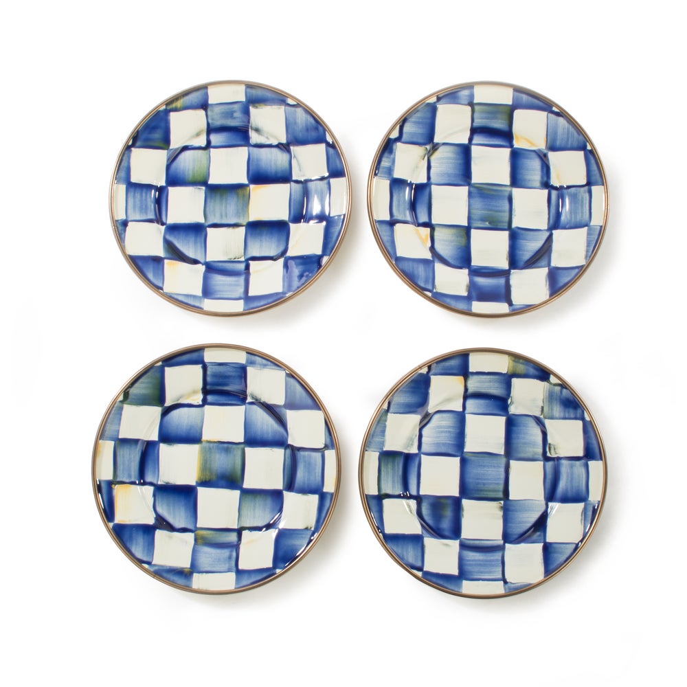 Royal Check Appetizer Plates, Set of 4 mackenzie-childs Panama imagen 1