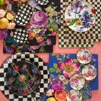 Courtly Check Appetizer Plates, Set of 4